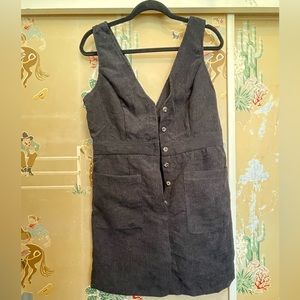 Black button up dress